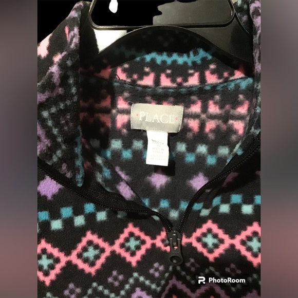 THE CHILDRENS PLACE FLEECE QUARTER ZIP PULLOVER SIZE 10-12 - Picture 2 of 2